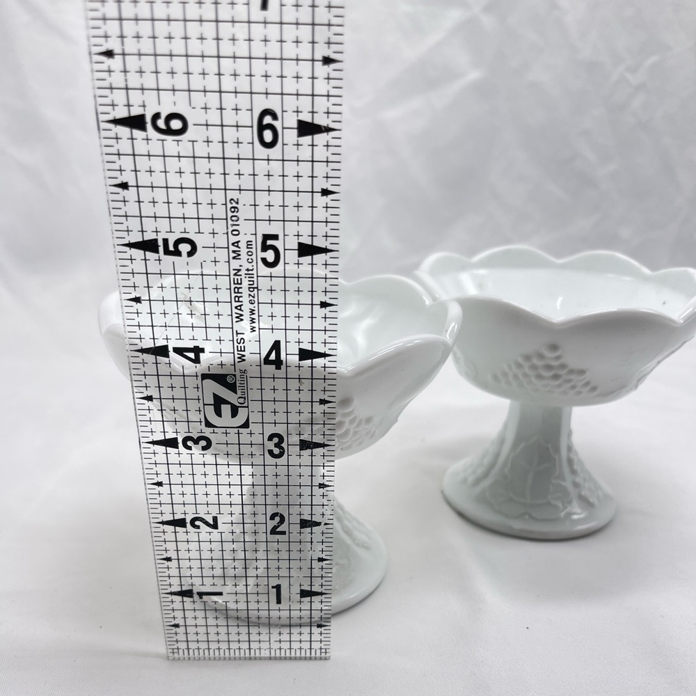 VTG Indiana Glass milk glass candle stick holders - Picture 6 of 8